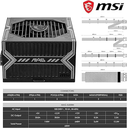 MSI MAG A650BN PSU